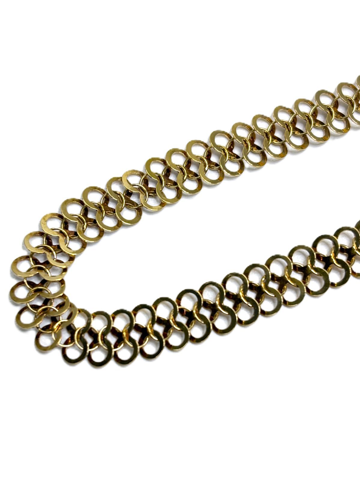 K18 ネックレス 輪 ファッション ネックレス 41cm 8.0g