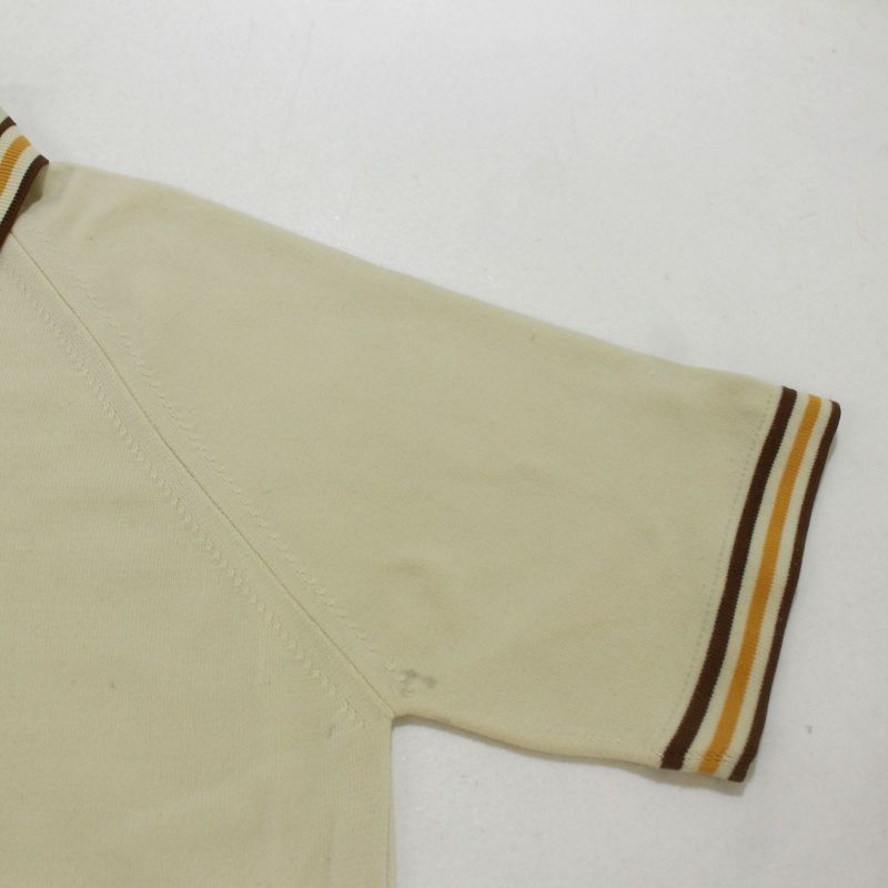 70s vintage TOWNCRAFT ハーフジップ 半袖ニットポロシャツ メンズ