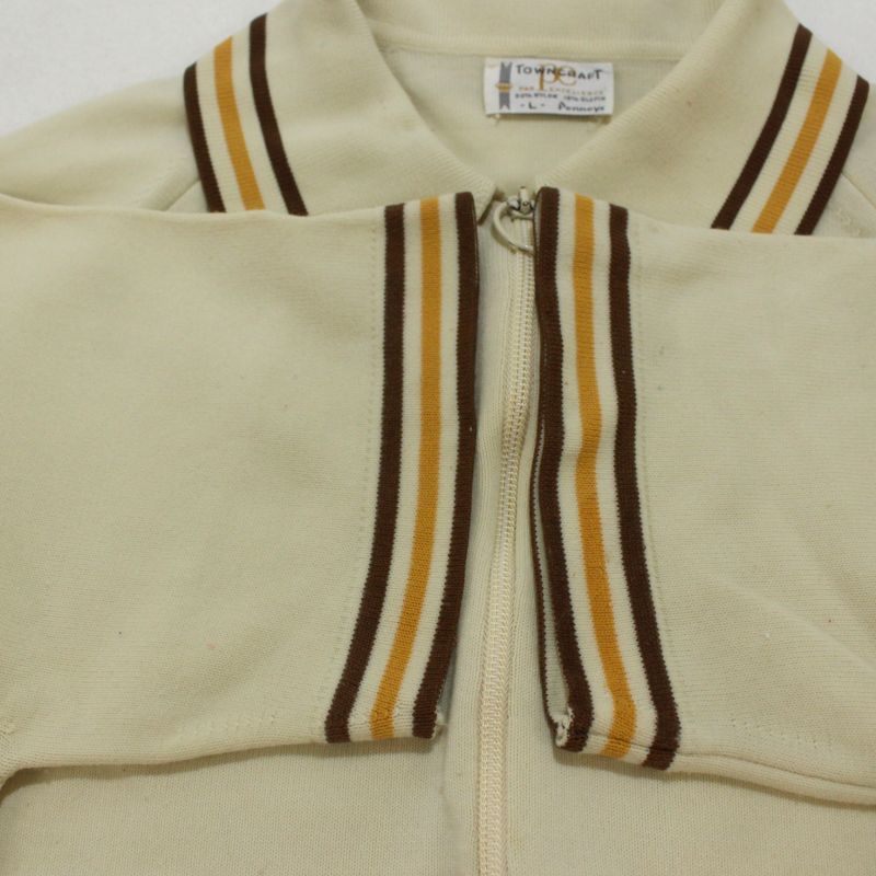 70s vintage TOWNCRAFT ハーフジップ 半袖ニットポロシャツ メンズ