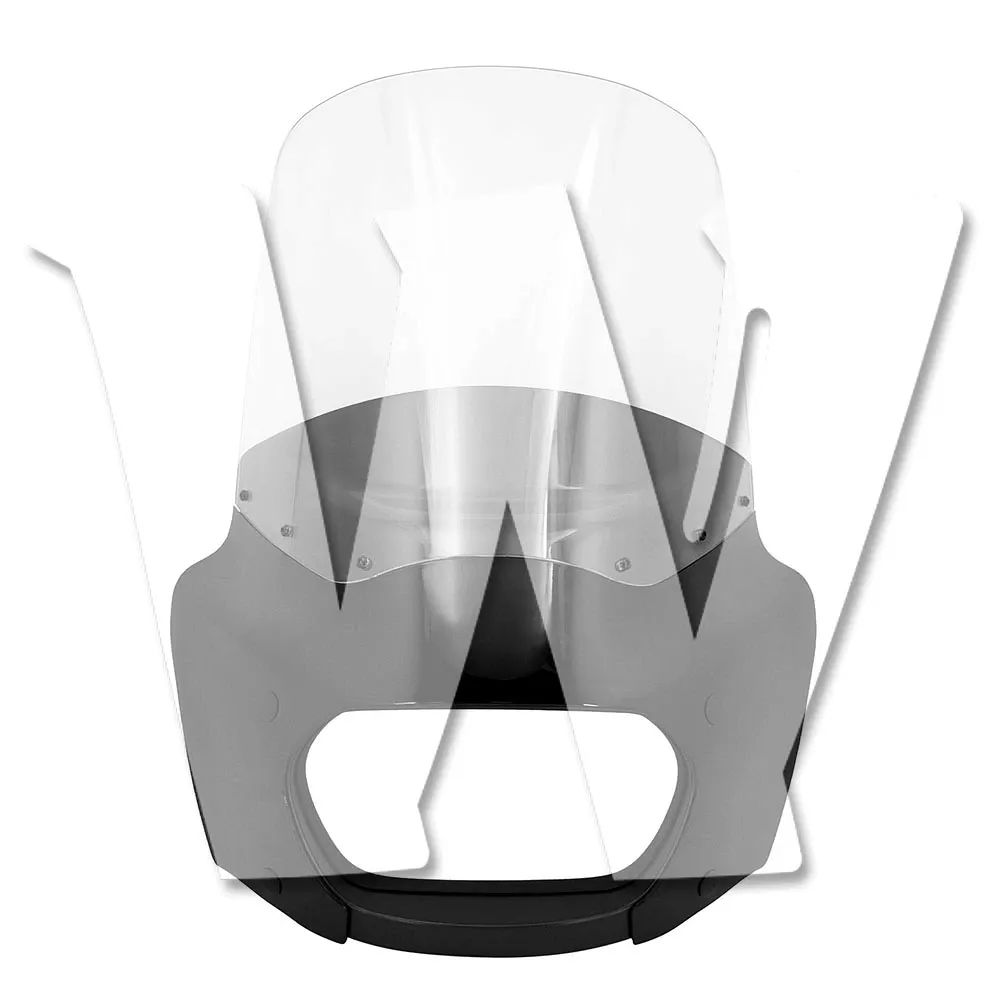 ハーレー ソフテイル M8 ファット ボブ FXFB FXFBS 2018-2023年式モデル フロント ヘッドライト フェアリング ヘッドライトバイザー シールド マスク ガード カバー カウル キット ブラック クリアー 透明 パーツ カスタム バイク