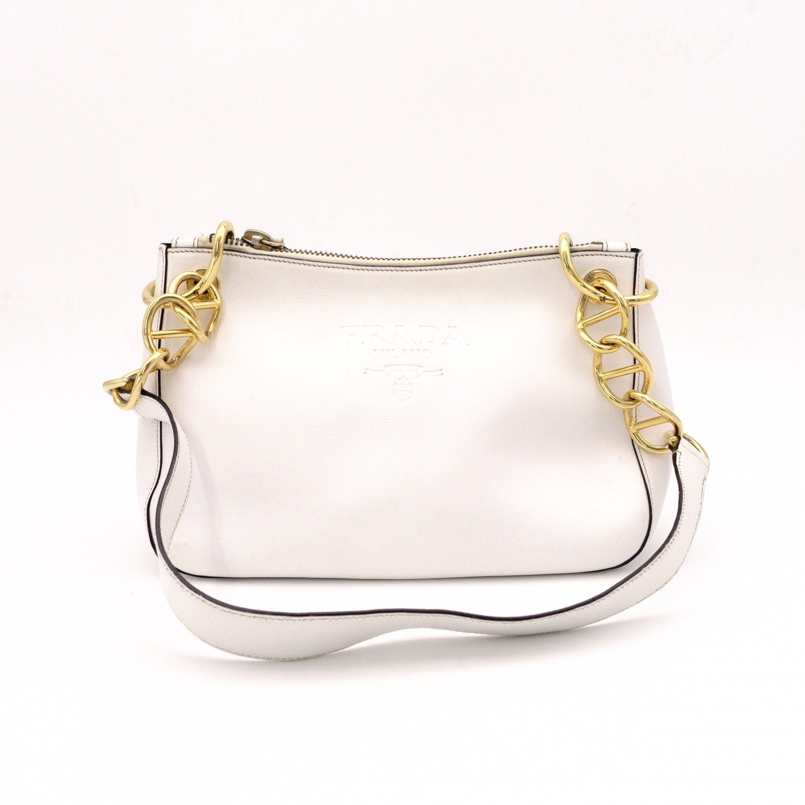 PRADA プラダ ヴィッテロ ダイノ レザー ショルダーバッグ レザー