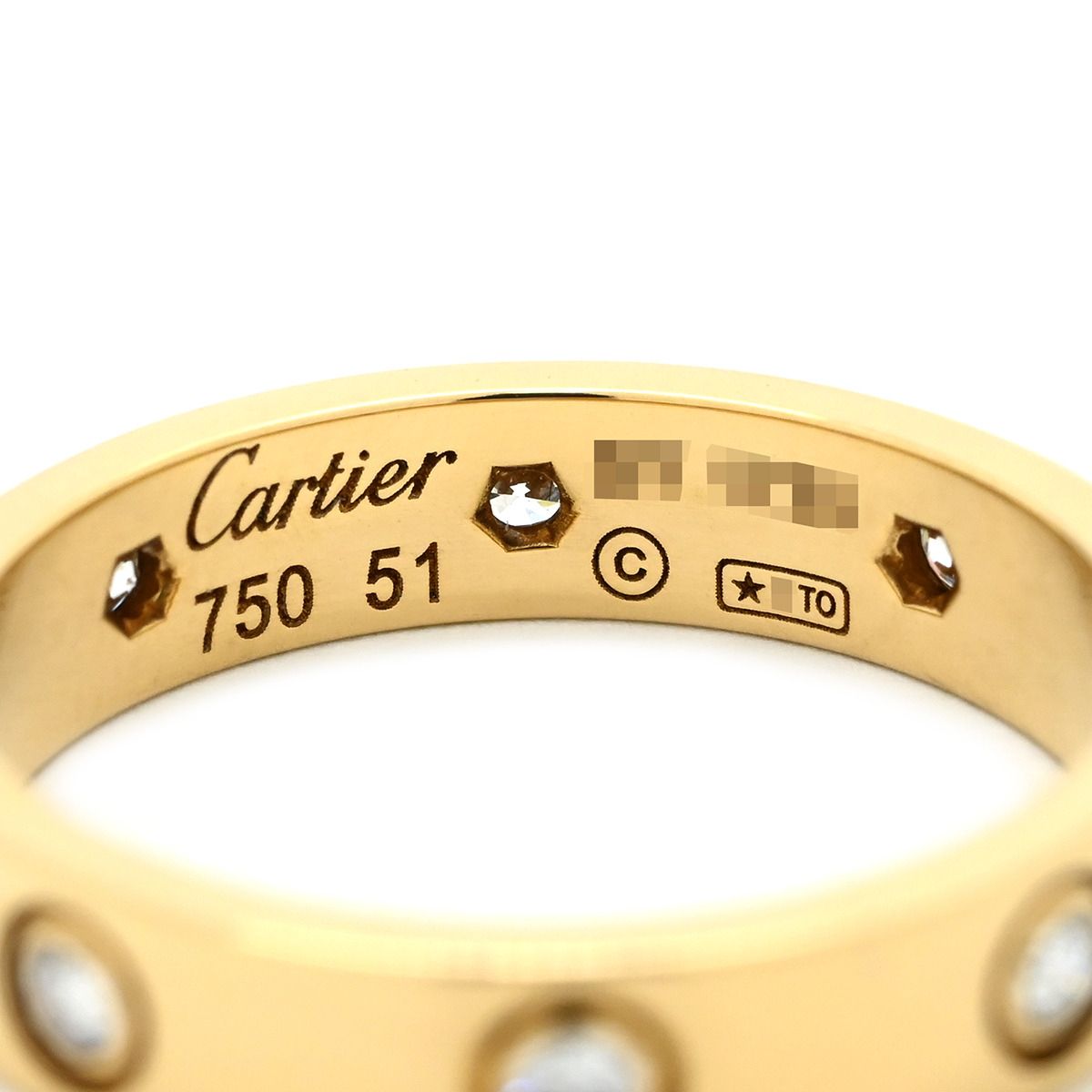 カルティエ Cartier リング 指輪 LOVE ミニラブリング 8Pダイヤ 