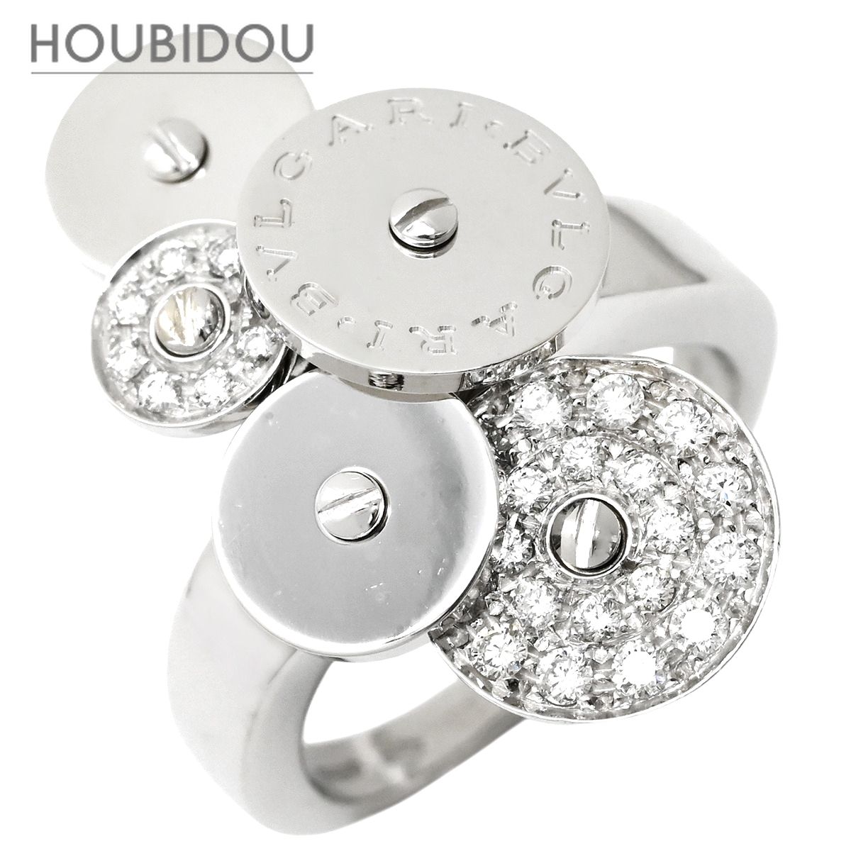 ブルガリ BVLGARI リング 指輪 チクラディ ダイヤ ホワイトゴールド 750 18K 18金 11.5号【中古】