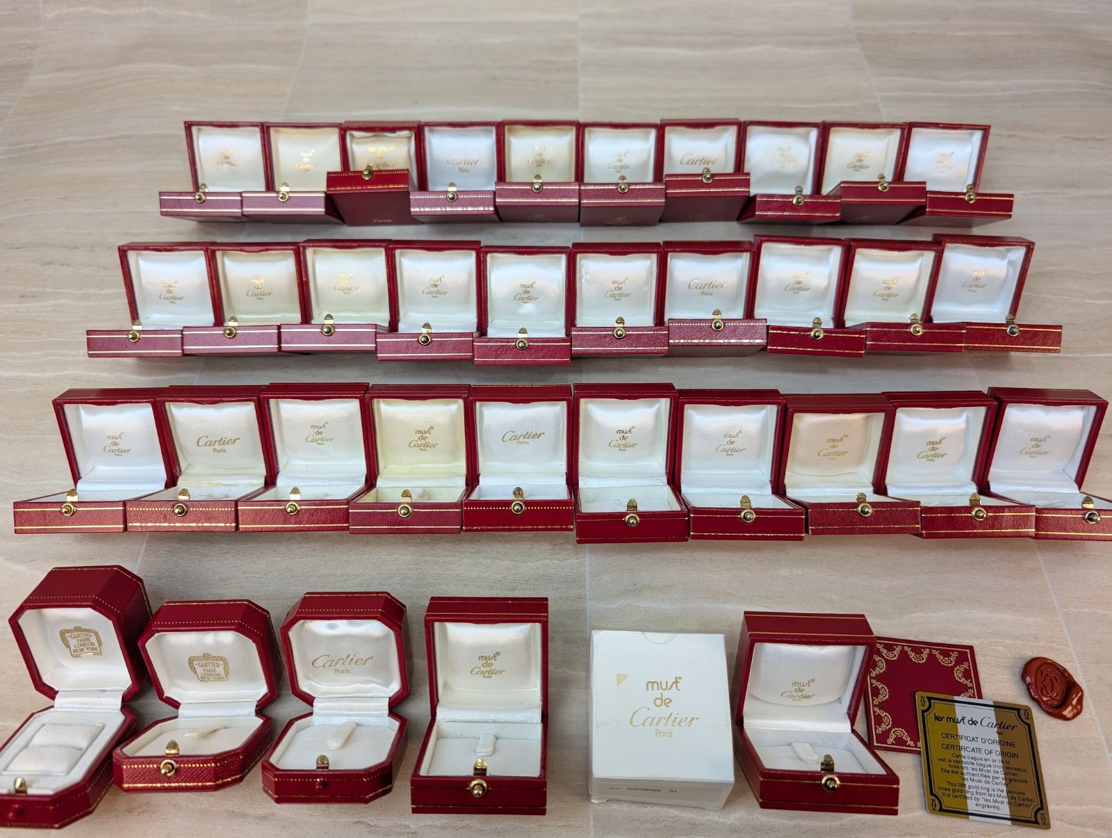 Cartier カルティエ 空箱 超大量 43点 まとめ まとめ売り 大量 セット Cartier カルティエ リング 指輪 アクセサリ