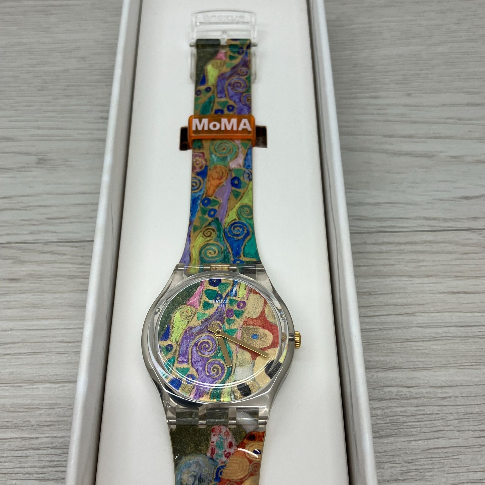 swatch MoMa コラボ時計 デザイナーズ クリムト クォーツ（A7-178