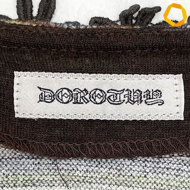 #wnc ドロシー DOROTHY カーディガン カーキ マルチ レース 花モチーフ リボン レディース [1020859]