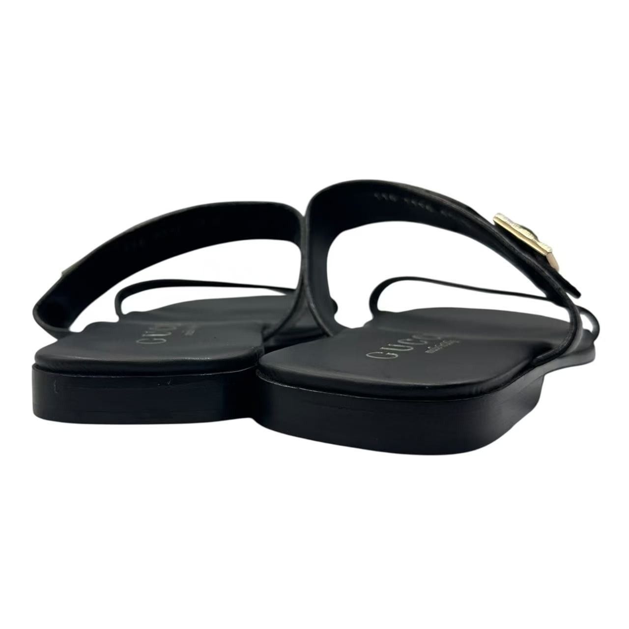 未使用品 GUCCI グッチ ブラック サンダル ストラップ付き メンズ