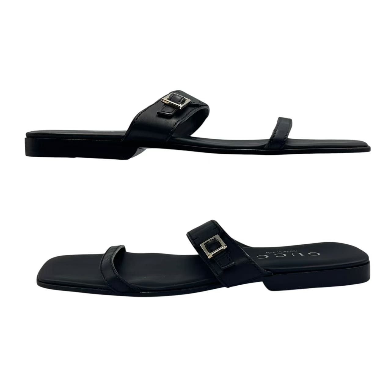 未使用品 GUCCI グッチ ブラック サンダル ストラップ付き メンズ