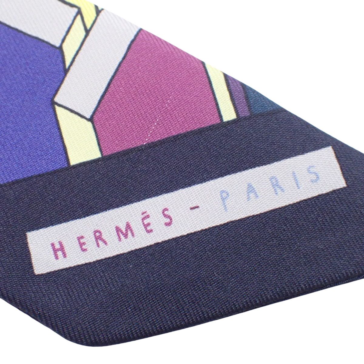 HERMES(エルメス) オン ア サマー デイ ツイリー ブラック ジョーヌ