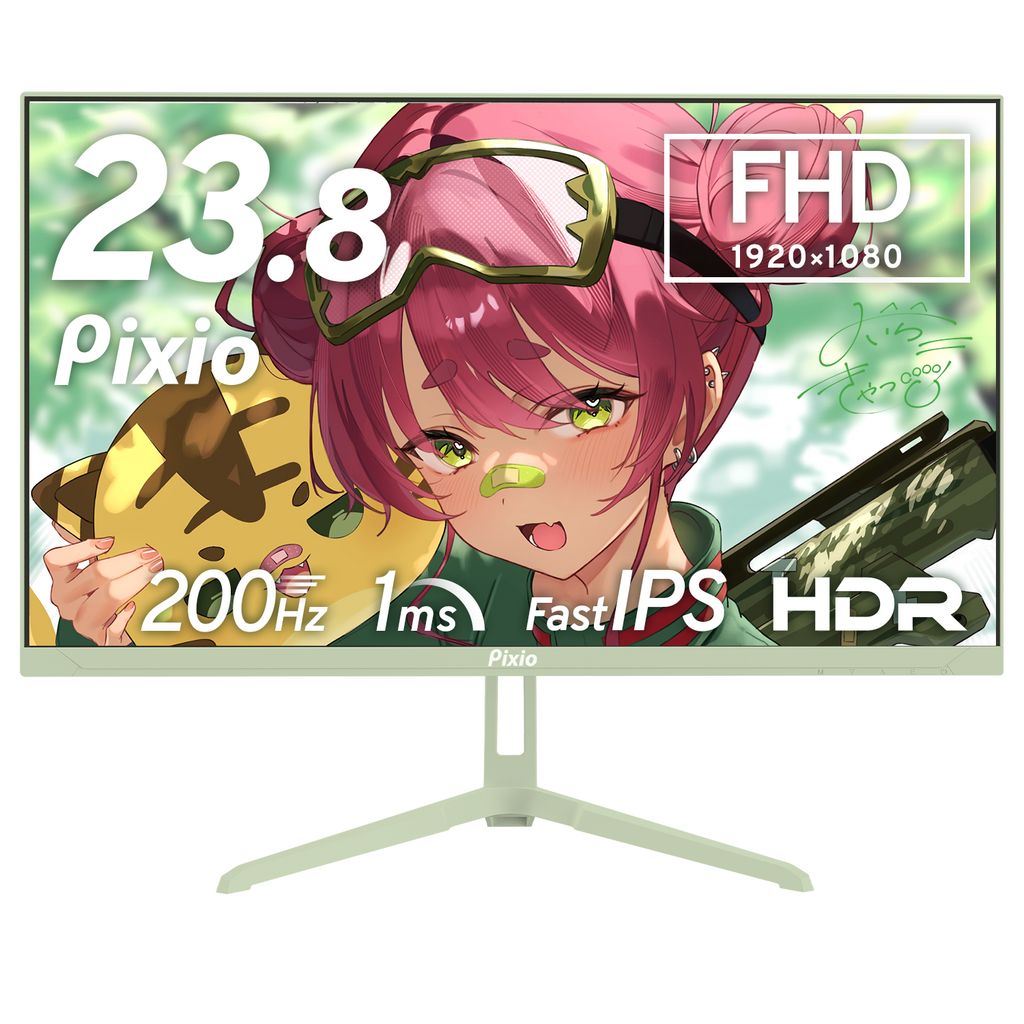【美品】Pixio PX248 WAVEMT 液晶ディスプレイ PX248WAVEMT 23.8インチ ミントグリーン