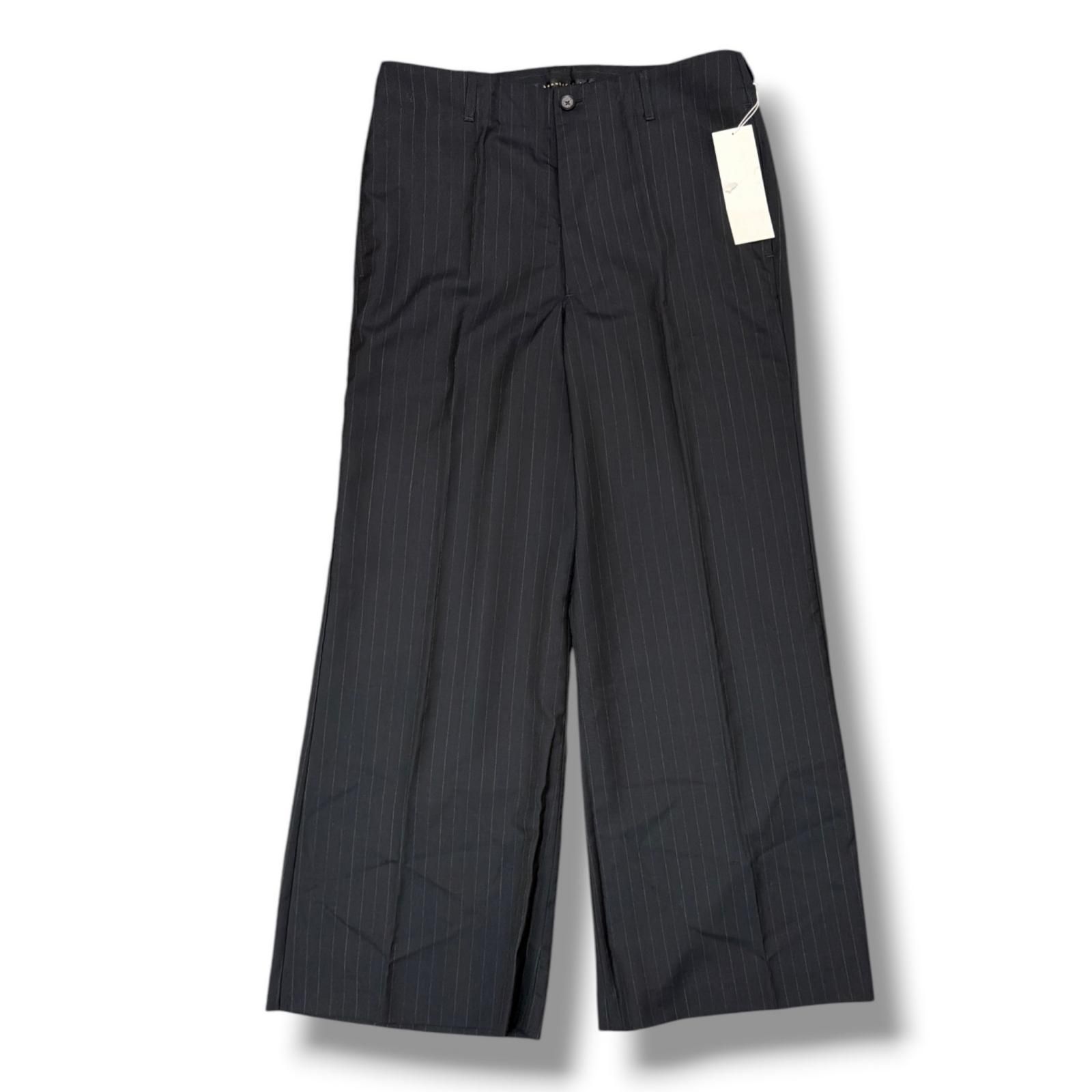 参考上代32780円 未使用 my beautiful land let 25AW STRIPE WOOL FLARED SLACKS フレアスラックス パンツ マイビューティフルランドレット WM04-PT252042 グレー 0 （18022M） 参考上代32780円 未使用 my beautiful land let STRIPE WOOL FLARED