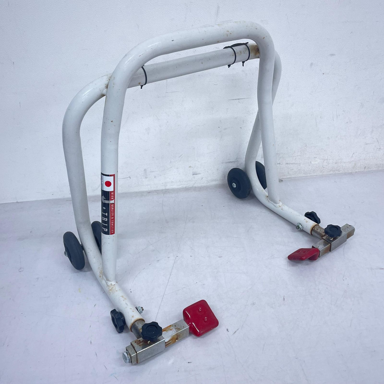 7G0037G003 J-TRIP ジェイトリップ メンテナンススタンド ショートローラースタンド JT-127V ホワイト 中古