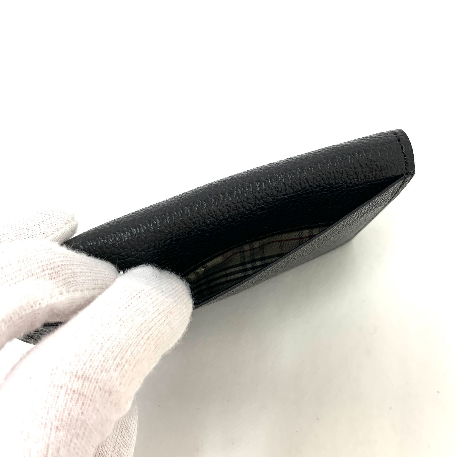 D8989 新品未使用！ BURBERRY バーバリー ノバチェック レザー 二