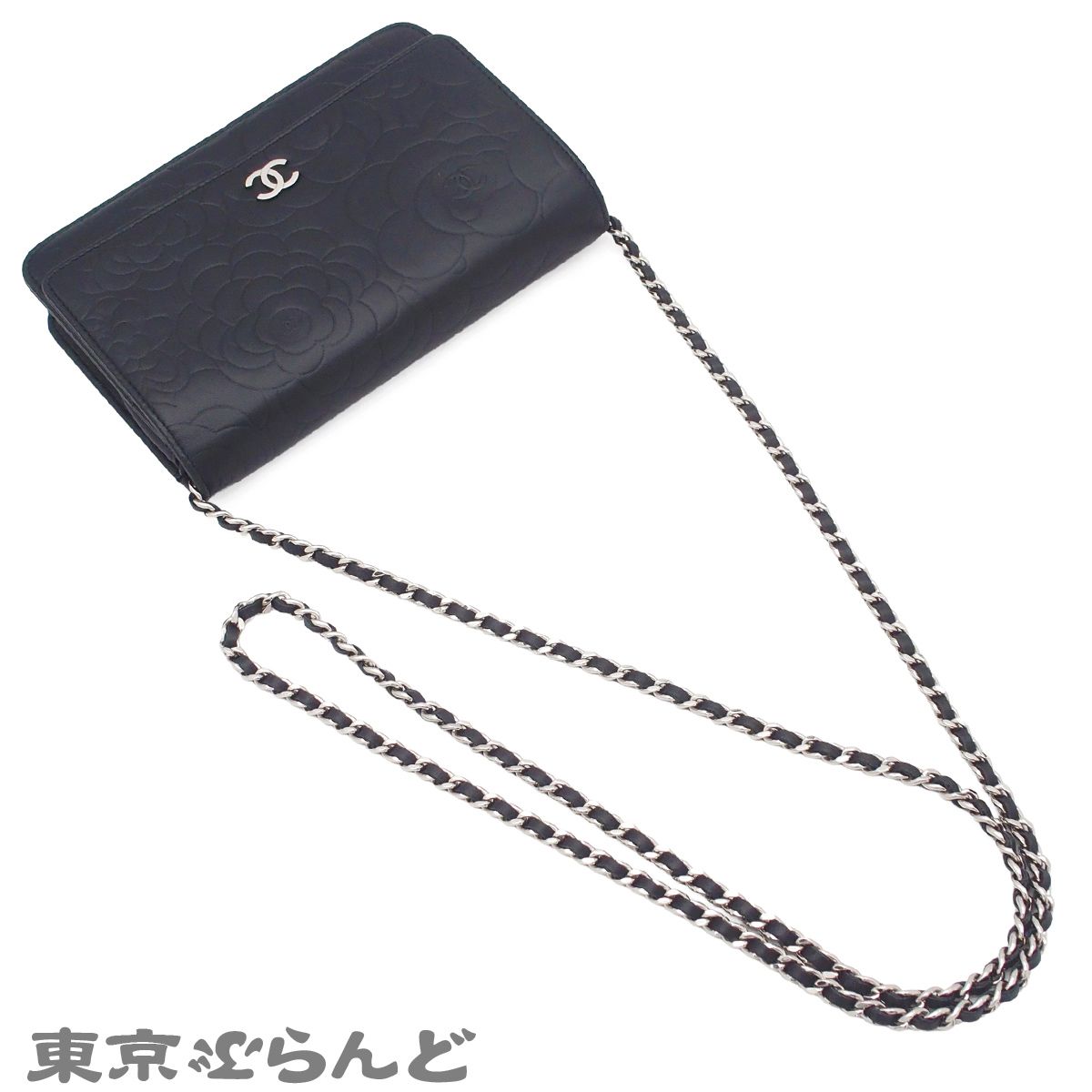 シャネル CHANEL チェーンウォレット A47421 ブラック シルバー金具