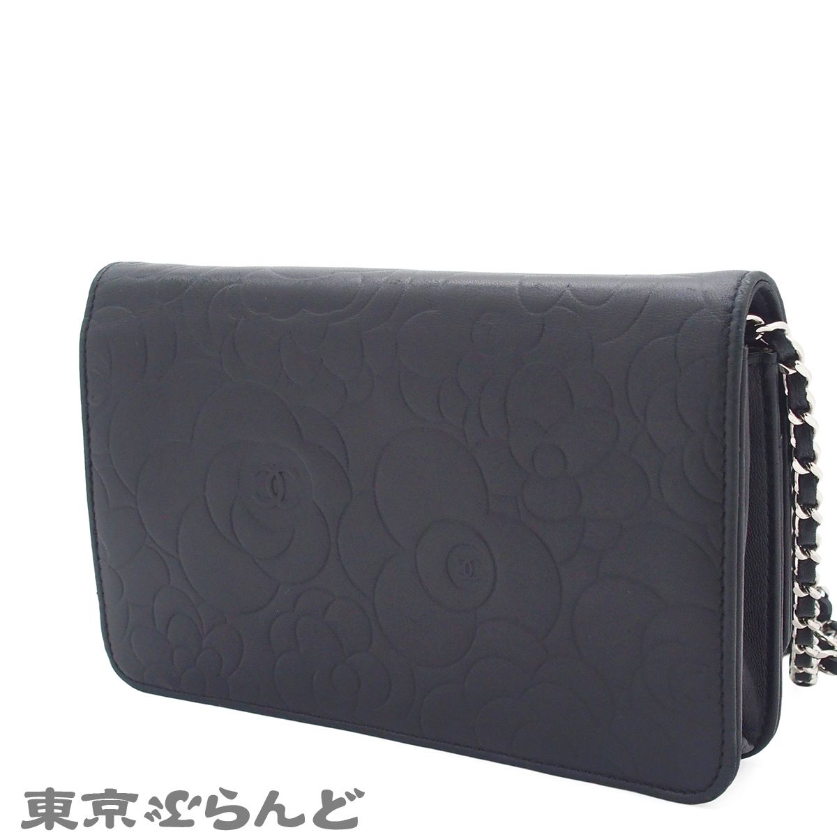 シャネル CHANEL チェーンウォレット A47421 ブラック シルバー金具