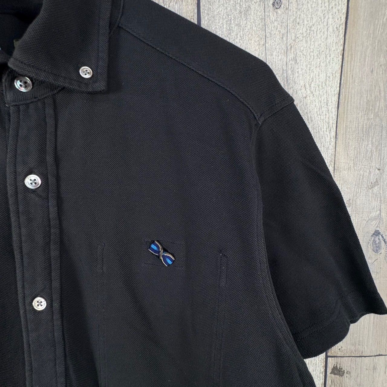 Nigel Cabourn ナイジェルケーボン 日本製 ブラック 半袖 BD ボタン