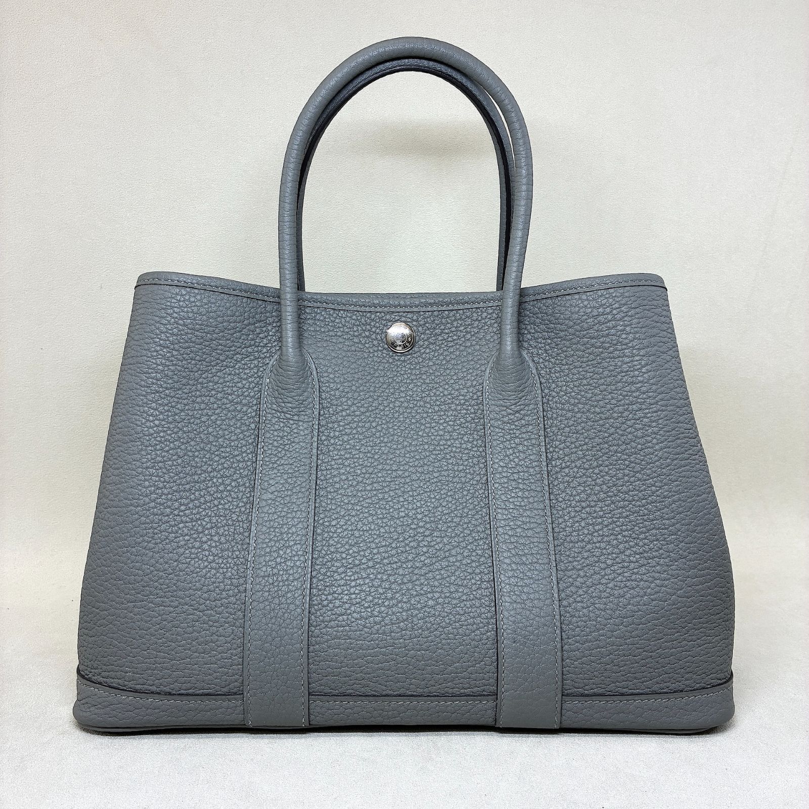 HERMES エルメス ガーデンパーティTPM グリメイヤー ネゴンダ シルバー金具 U刻印 ハンドバッグ