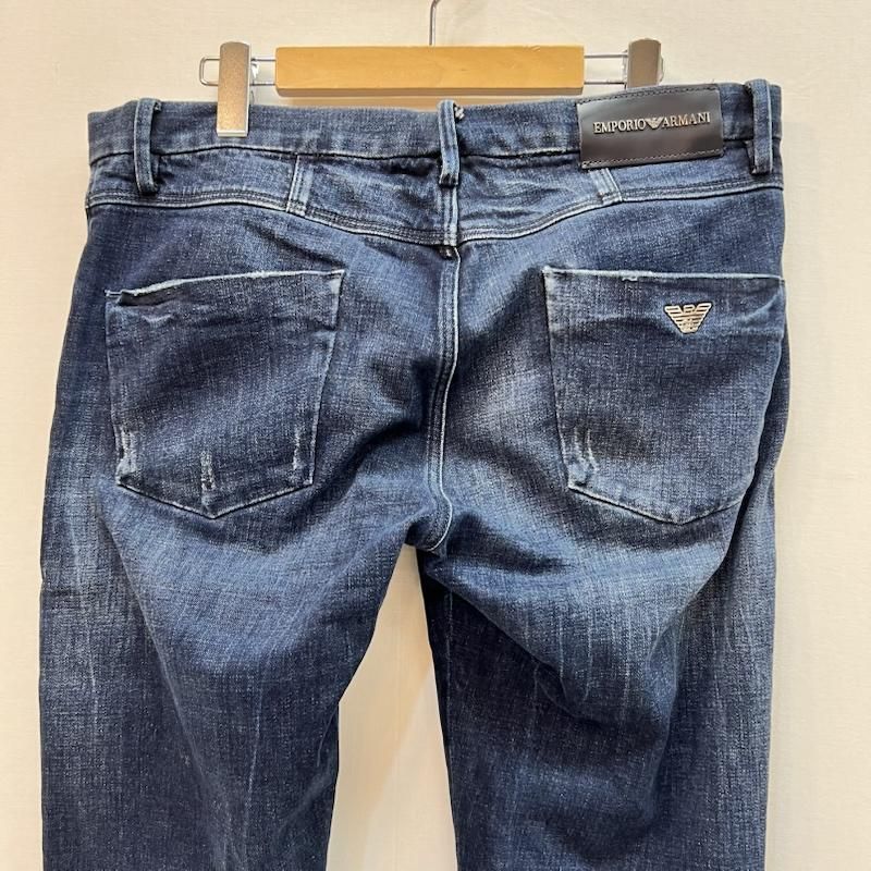 エンポリオアルマーニ ダメージ加工 スキニー デニムパンツ 6X1J10 