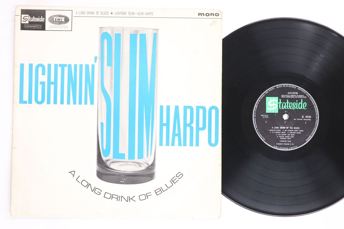 LP Lightning Slim, Slim Harpo A Long Drink Of Blues SL10135 STATESIDE /00260