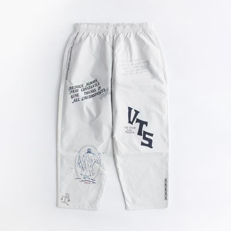 【新品】【1点販売】VOIRY[ヴォイリー]SUNDAY PANTS-VTS BEIGE[ イージーパンツ リラックス 部屋着 ワークウェア カジュアル ユニセックス プリント イラスト]