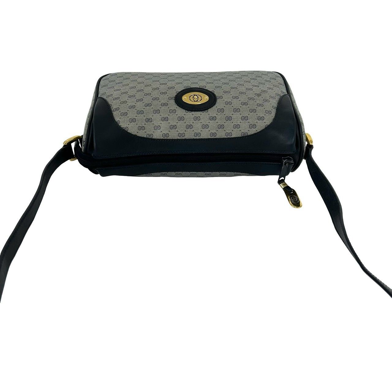 極 美品 GUCCI グッチ オールドグッチ マイクロGG ロゴ 金具 レザー 本