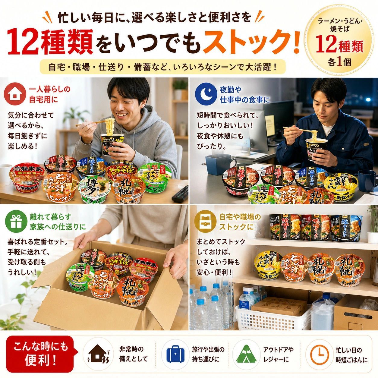 詰め合わせセット カップ麺 種類 2026年版 麺の詰め合わせのプレゼント