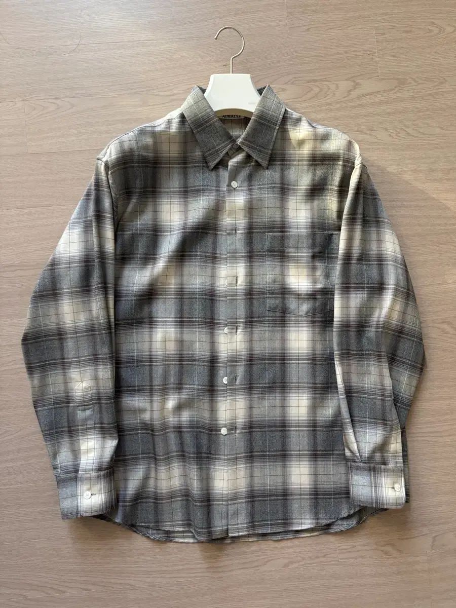 出品 3 オーラリー 22aw シャツ チェック柄 ブラウン 52,610円