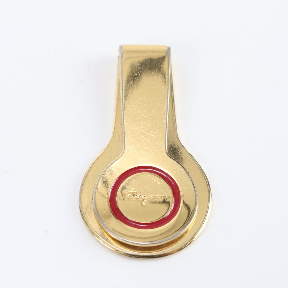 美品 サルヴァトーレフェラガモ マネークリップ ゴールド 財布 紳士 ブランド メンズ WTM EL4-3【中古】