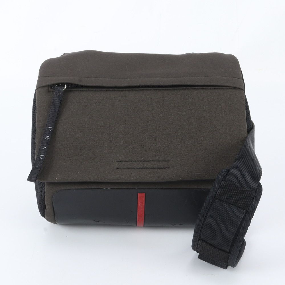 美品 プラダ レザー ナイロン ショルダーバッグ 斜め掛け メッセンジャー ビジネス 通勤 メンズ WNM EL19-9【中古】