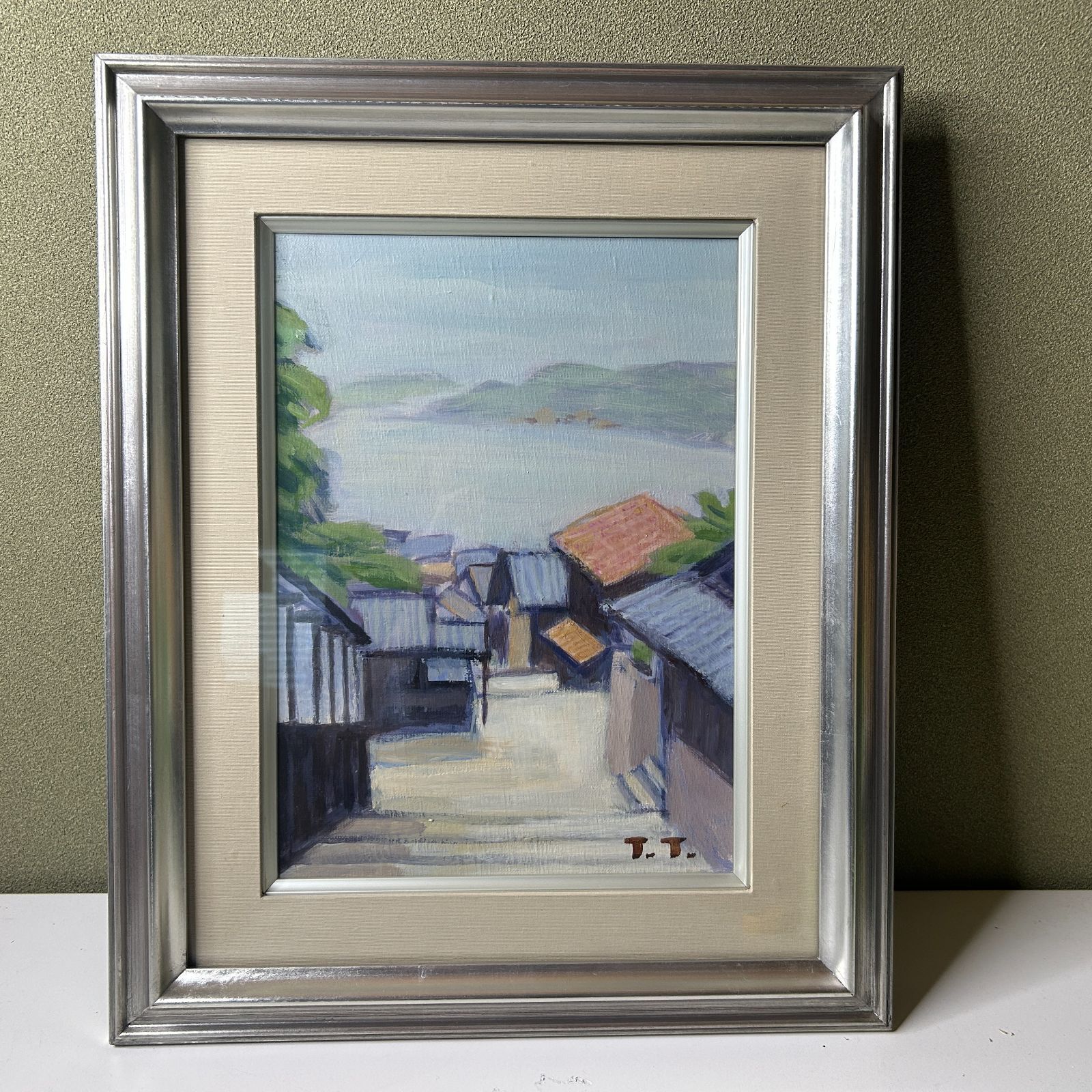【尾道】所 寅雄絵画海辺の街尾道風景画　#24