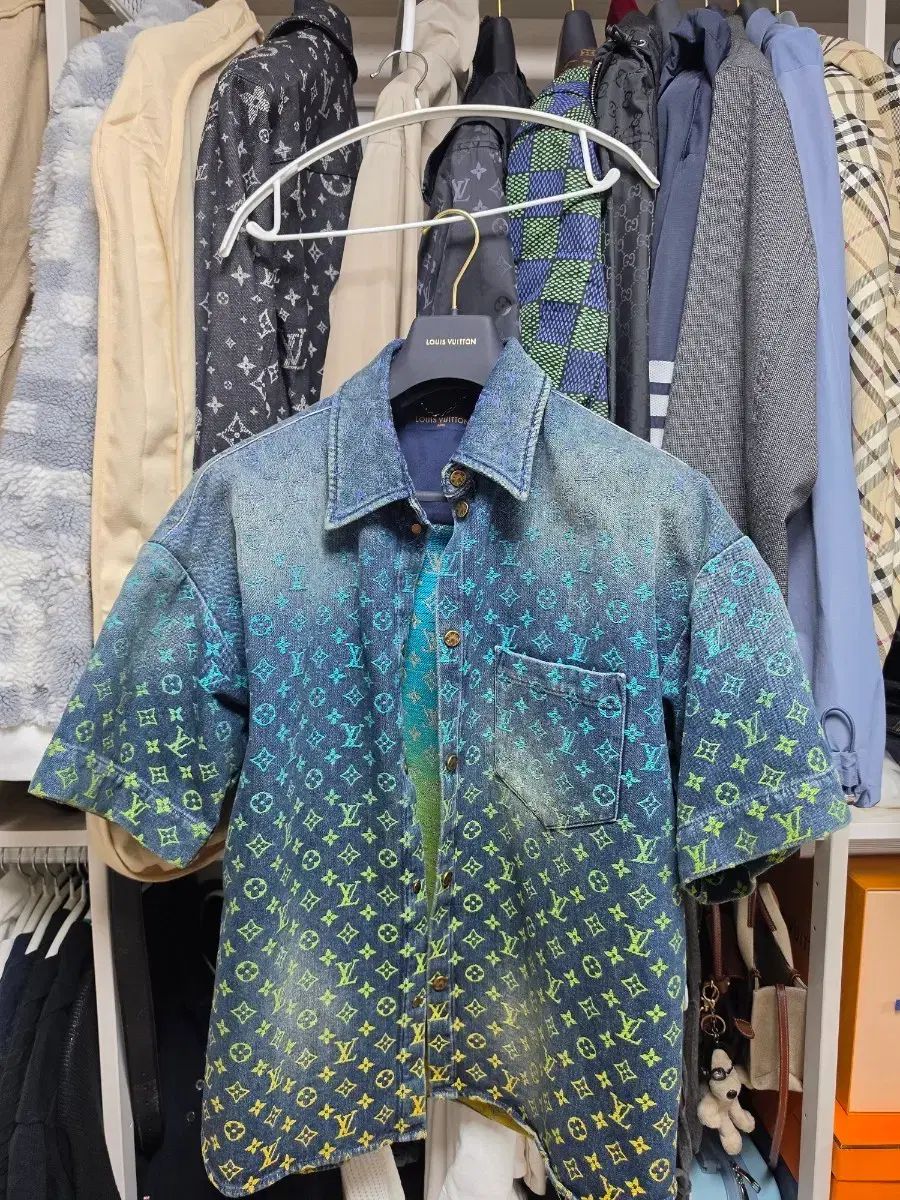 Louis Vuitton レインボー 半袖 デニム シャツ