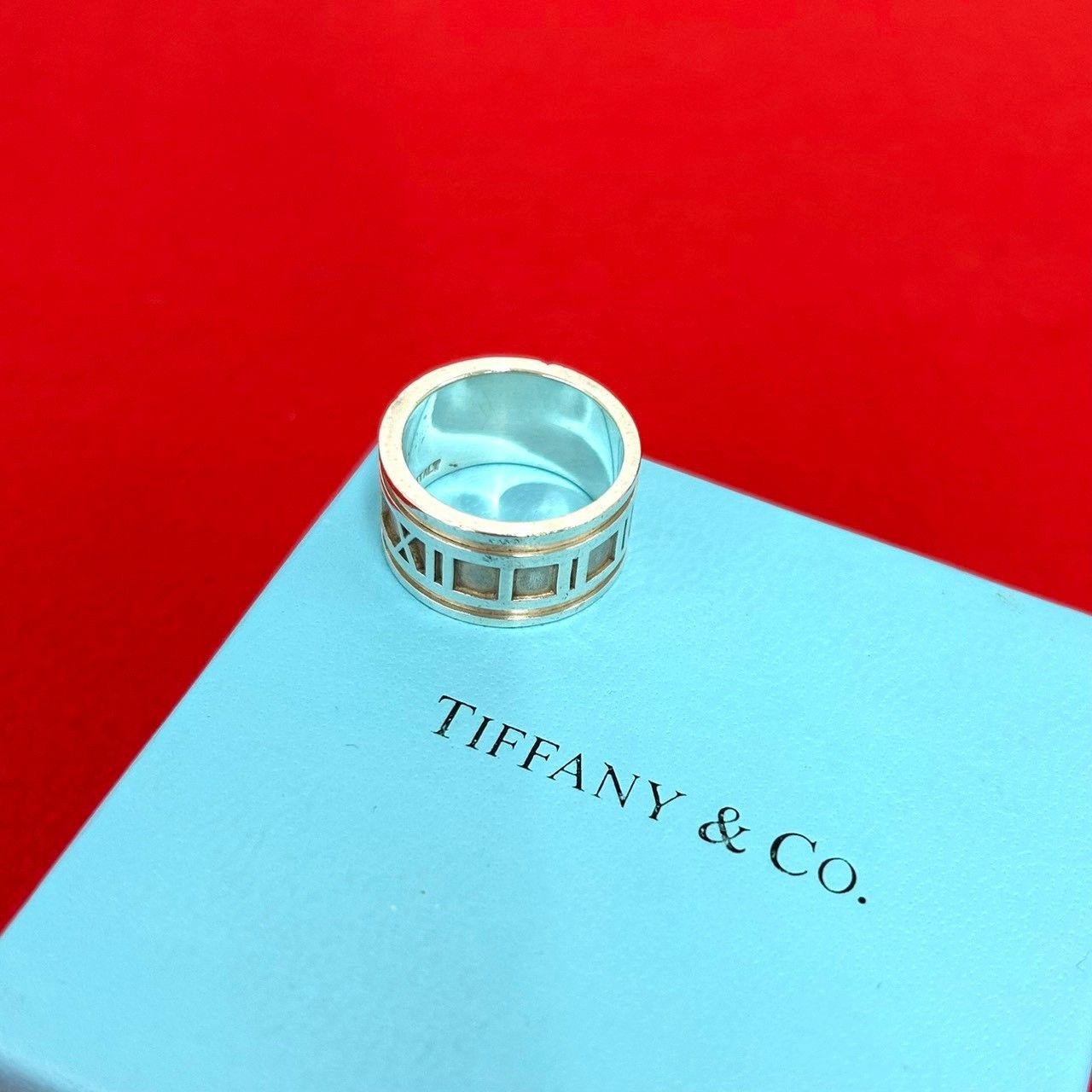 極 美品 TIFFANY&Co. ティファニー アトラス ワイド リング シルバー925 指輪 18.5号 アクセサリー シルバー 445-2 30,680円