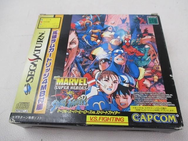 中古品 ゲーム セガ サターン ソフト マーヴルスーパーヒーローズVSストリートファイター 拡張ラム付き