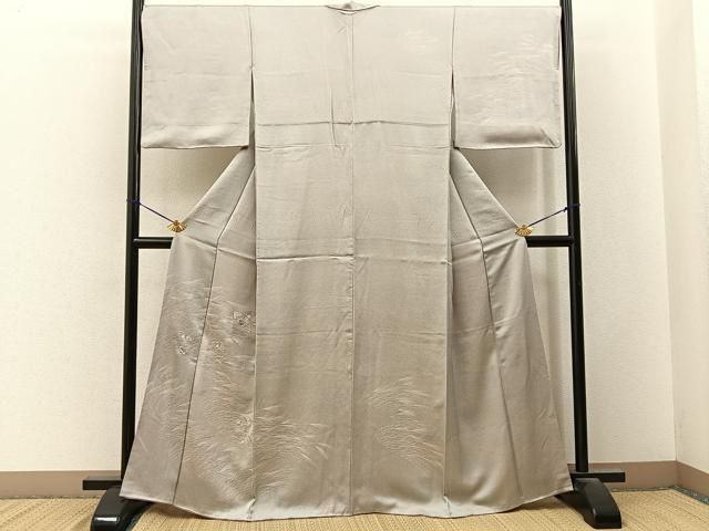 平和屋着物□訪問着 刺繍 扇面花文 金彩 銀糸 正絹 逸品 BAAY3279hj