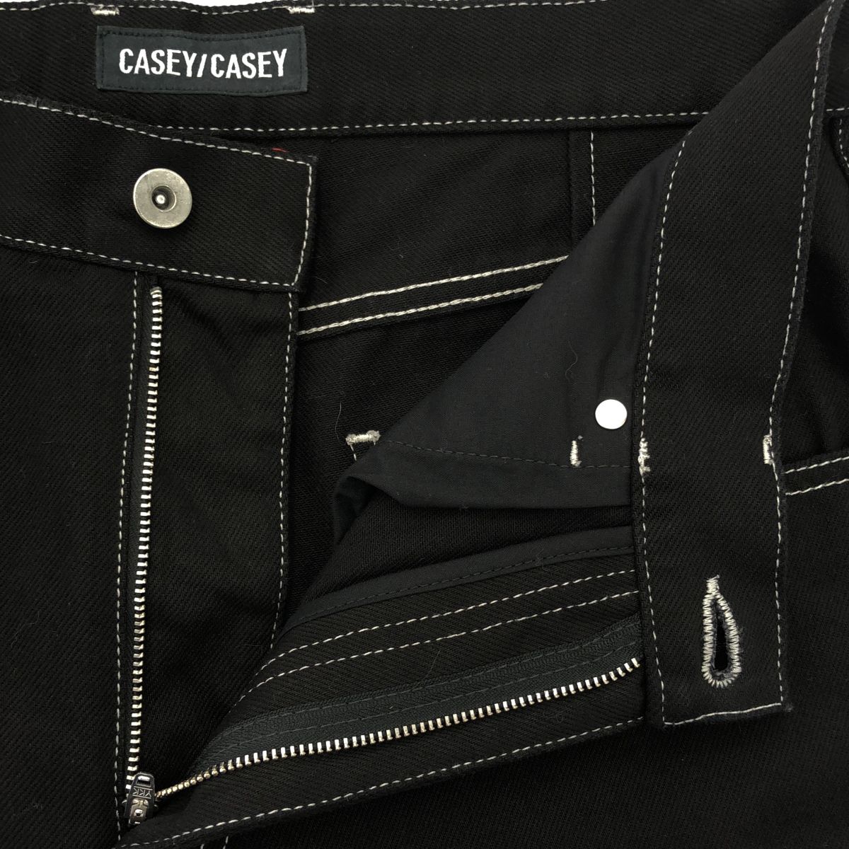 CASEY CASEY ケイシー ケイシー LEO DENIM PANT テーパードデニムパンツ 25HP283 ブラック M CASEY CASEY ケイシー ケイシー LEO DENIM PANT テーパードデニム