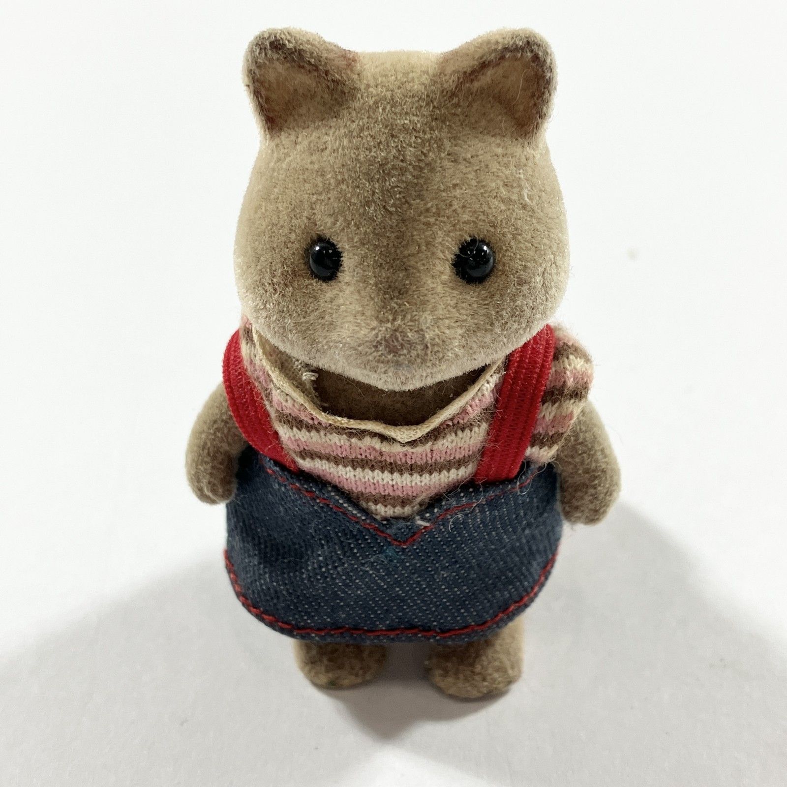 Rare Sylvanian Families, Raccoon Doll, Early Showa Retro, Discontinued, Epoch, Shima, Tail Figure, Doll, Miniature, Current Condition