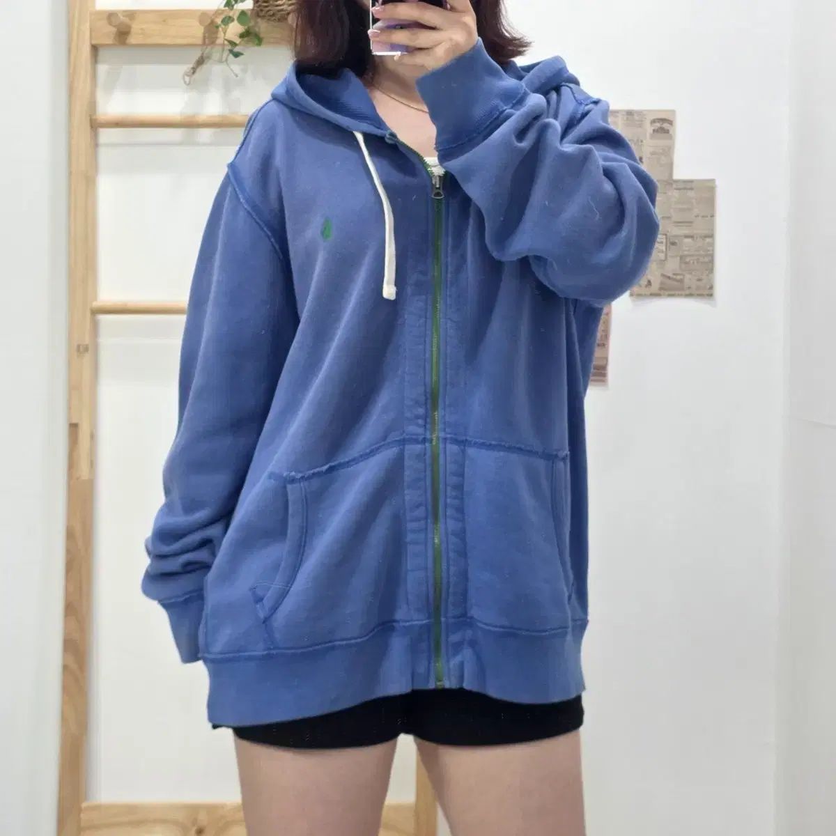 フリップ XL/ポロ ラルフローレン フードジップアップ ブルー