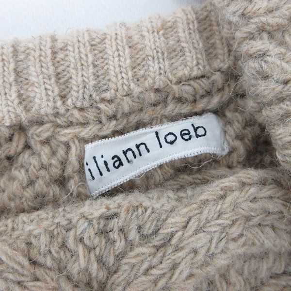 K□イリアンローブ/iliann loeb ニットセーター ケーブル編み ボート