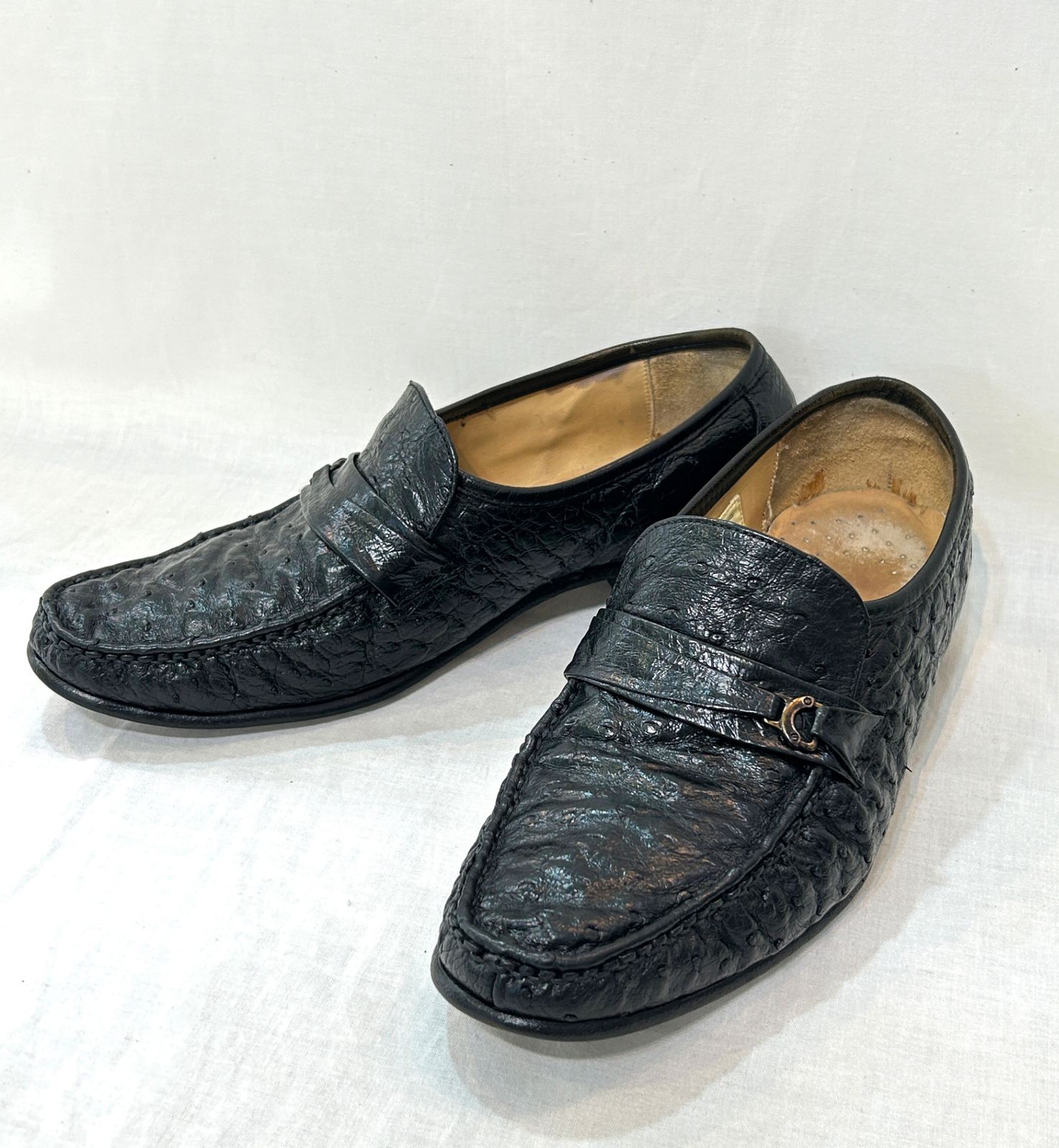 Crockett&Jones オーストリッチ ローファー 革靴 クロケット 