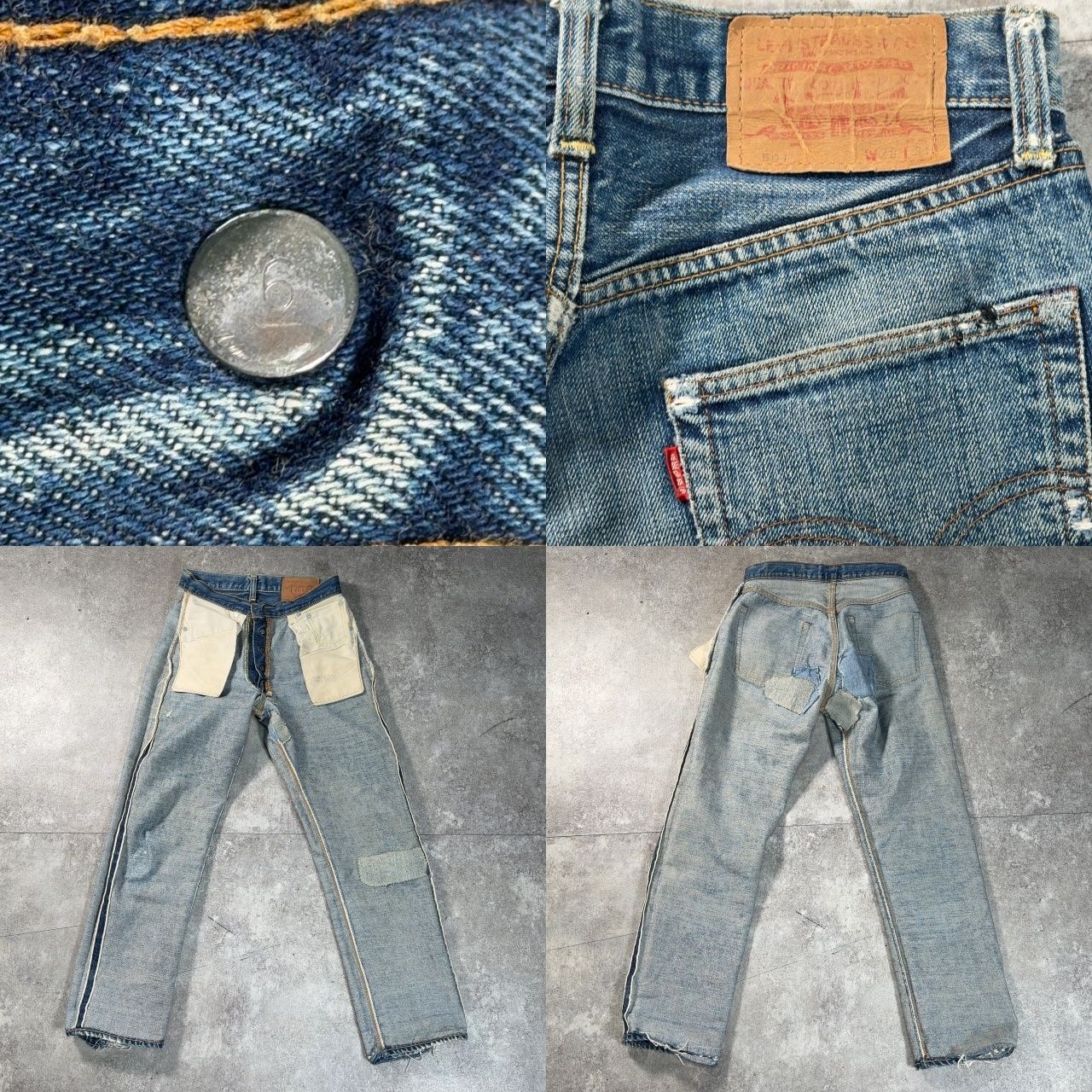 LEVI'S リーバイス 60-70's 501 デニムパンツ BIG-E ボタン裏6 W28