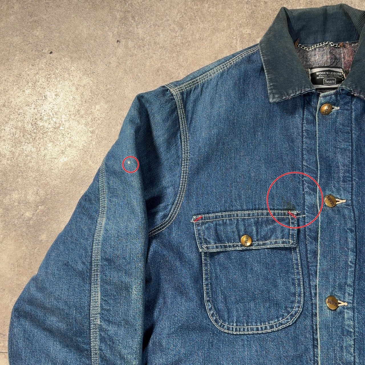 70's Sears（シアーズ）work Leisure デニムカバーオール ブランケット