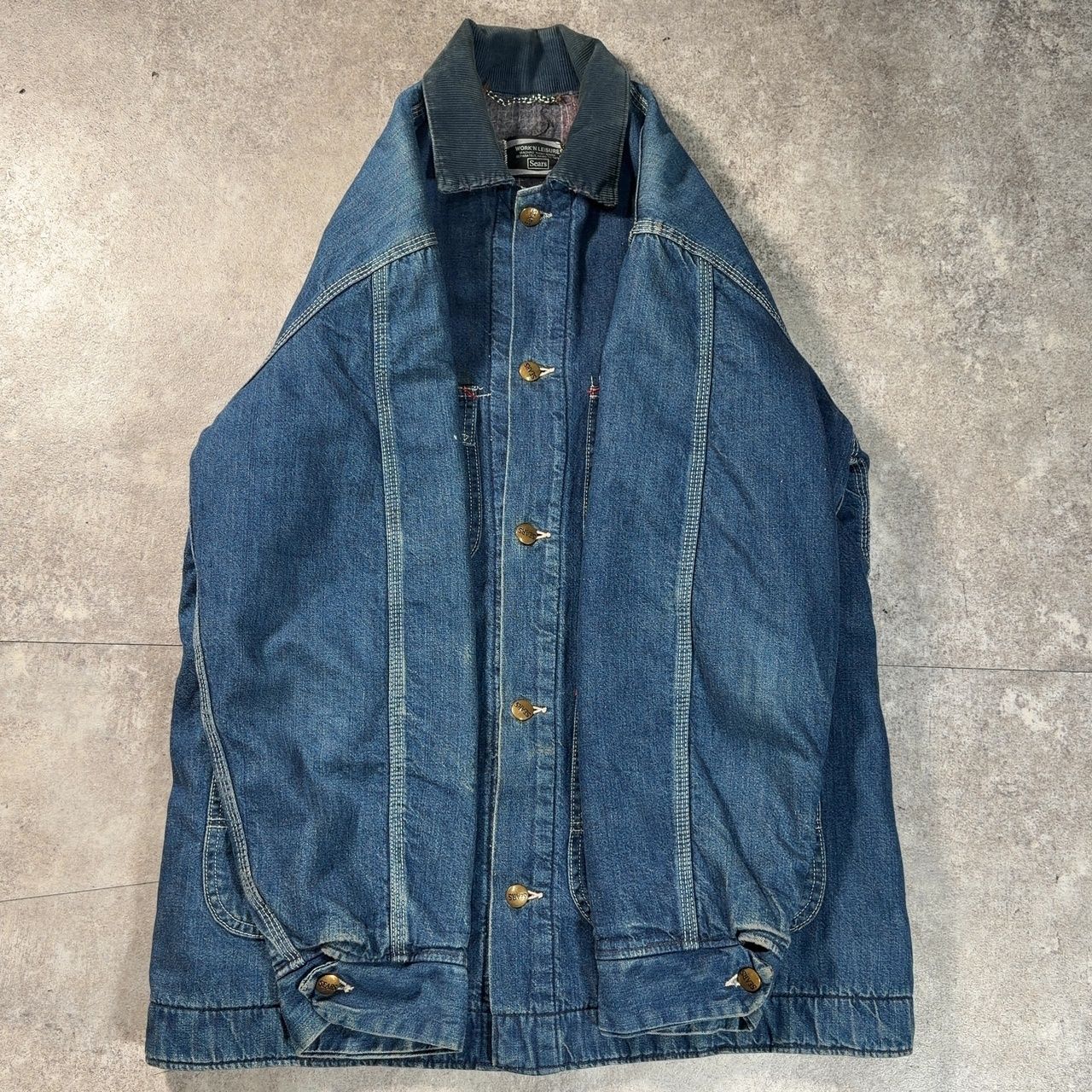 70's Sears（シアーズ）work Leisure デニムカバーオール ブランケット