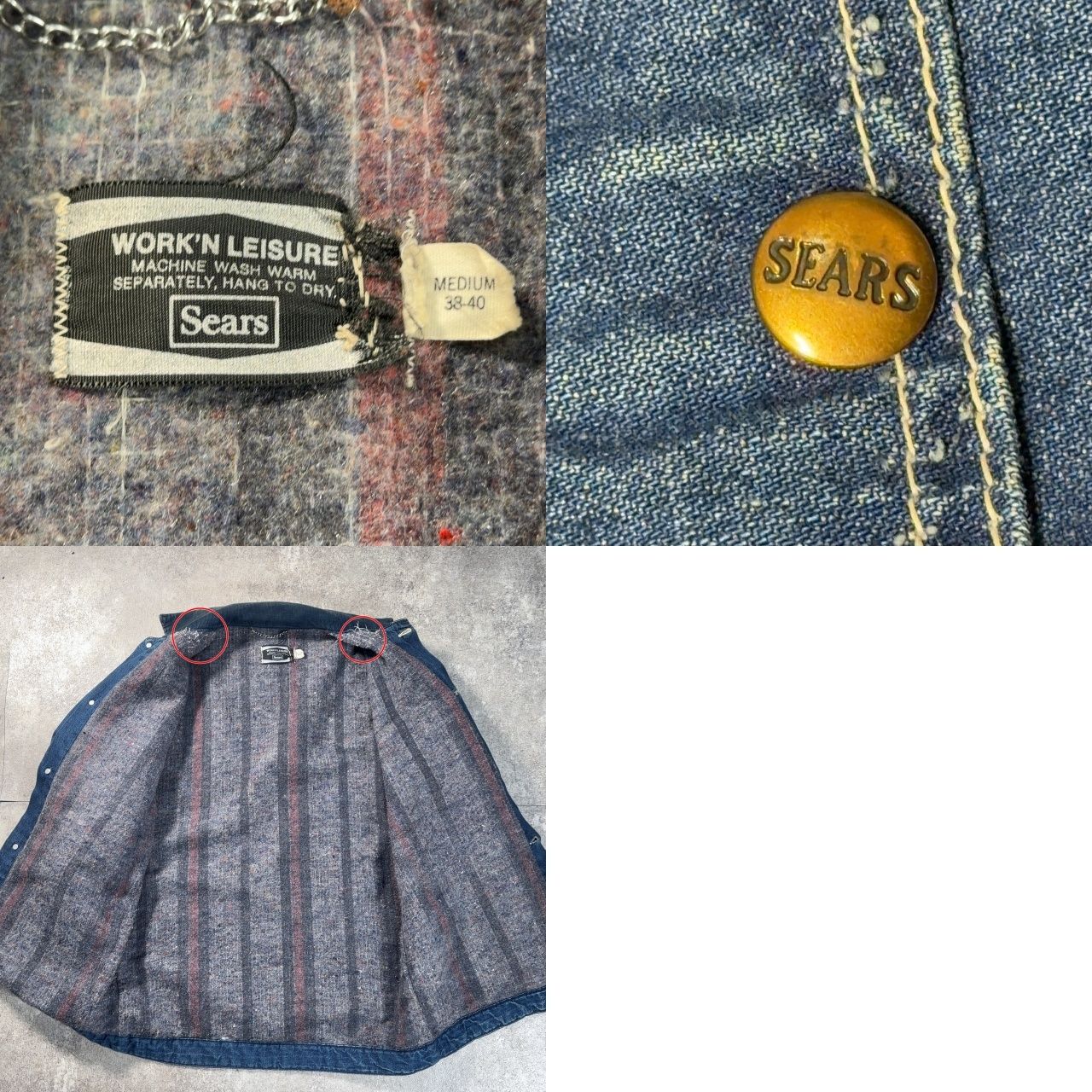 70's Sears（シアーズ）work Leisure デニムカバーオール ブランケット