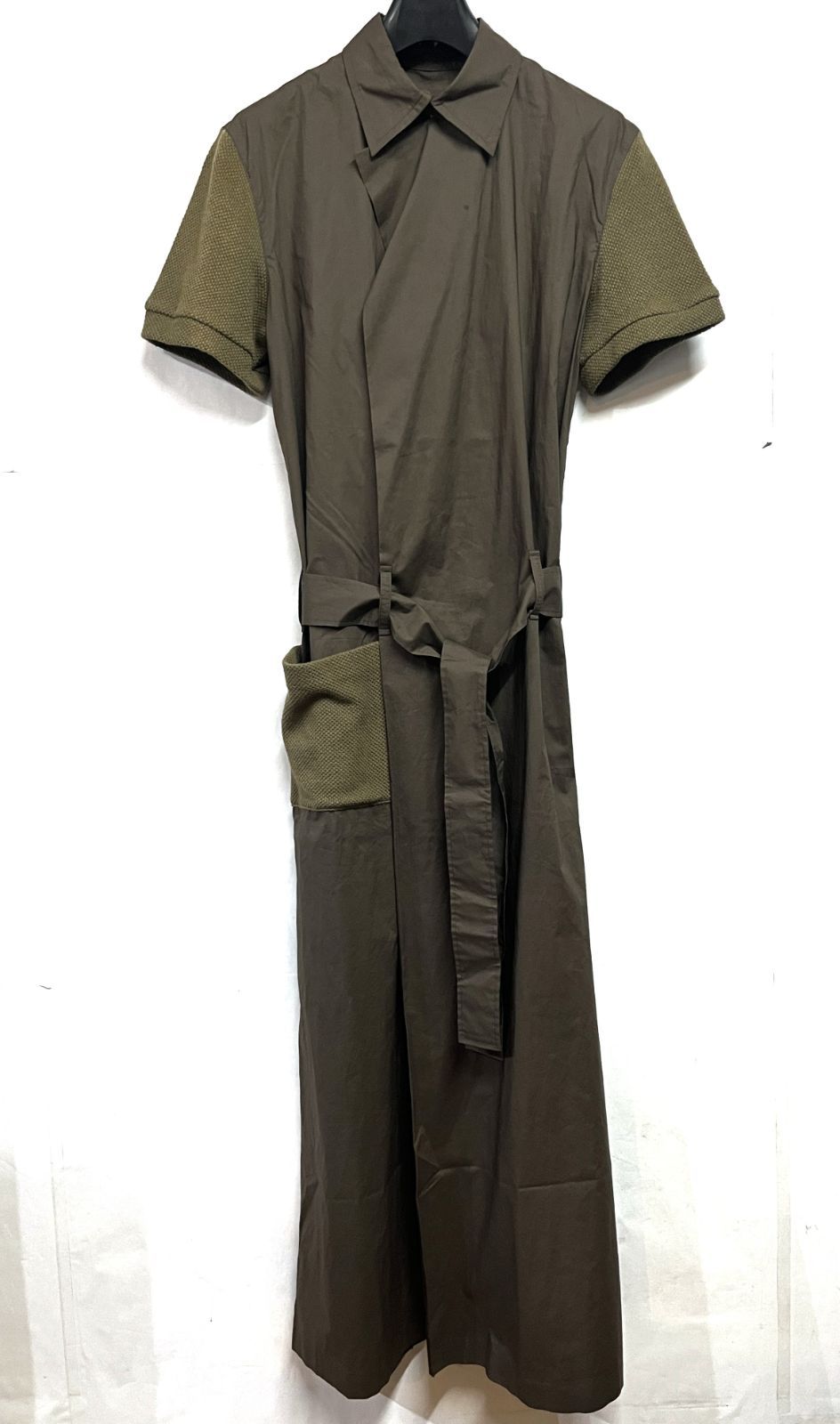 Yohji Yamamoto Y's｜ヨウジヤマモト ワイズ コットンサージカル ロングワンピース 半袖 YD-D29-800