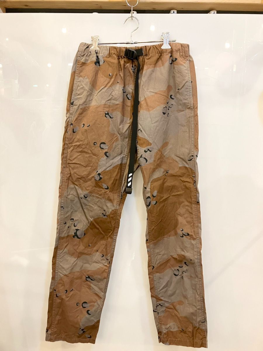 オフホワイト OFF-WHITE 18AW Camouflage-Print Cotton Jogging Bottoms カモフラージュ プリント コットン ジョギング パンツ OMCA080F18026010 C-221
