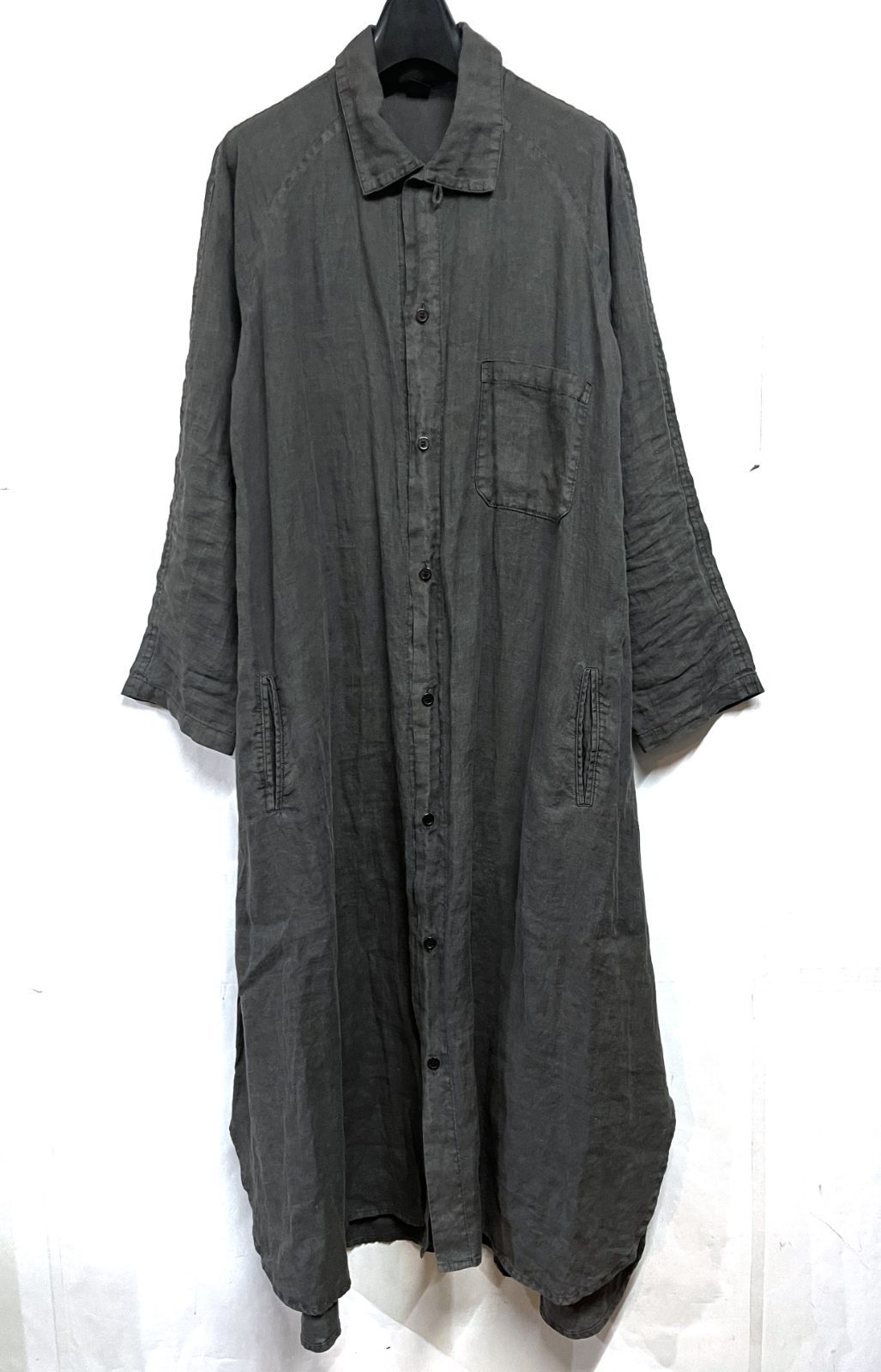 y's Yohji Yamamoto ヨウジヤマモト　ワンピース Yohji Yamamoto Y's｜ヨウジヤマモト ワイズ ロング リネンシャツ