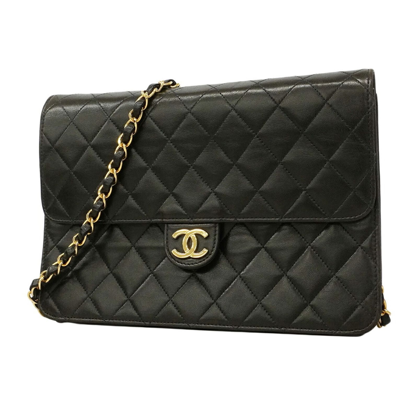 シャネル(Chanel) シャネル ショルダーバッグ マトラッセ チェーンショルダー ラムスキン ブラック レディース 225,364円