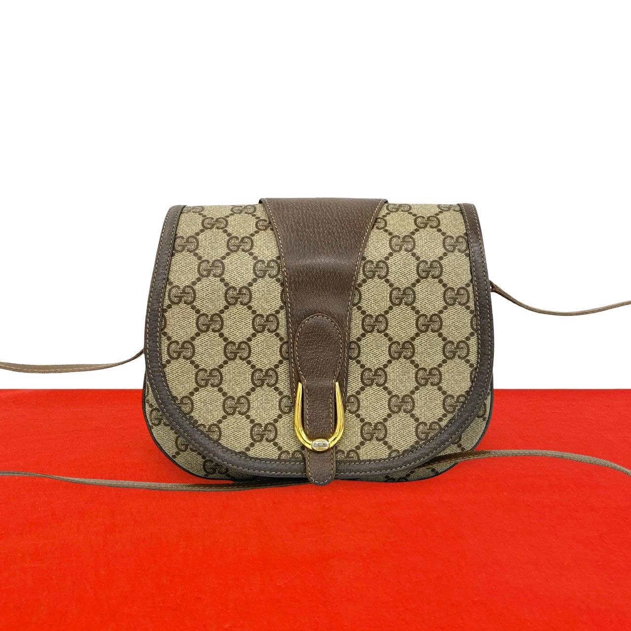 オールドグッチ GG柄 ビンテージショルダーバッグ 正規品 ポシェット 極 美品 GUCCI グッチ オールドグッチ ヴィンテージ GG 柄 ロゴ 金具