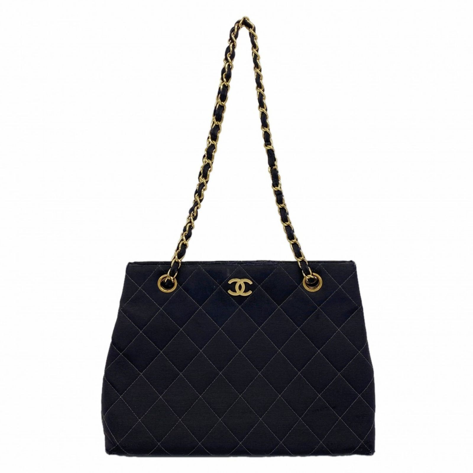 シャネル(Chanel) シャネル ショルダーバッグ マトラッセ チェーンショルダー コットン ブラック レディース 107,223円