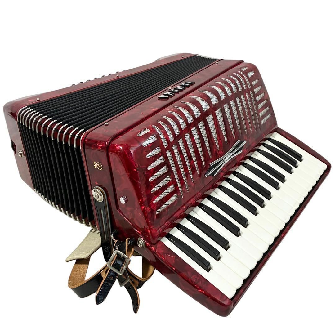 YAMAHA ヤマハ アコーディオン YA-21 レッド 32鍵盤 21ベース ケース付